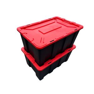 40 gallon lưu trữ khó khăn Tote trong màu đen với màu vàng Snap Nắp Thêm lớn 150 lít lưu trữ Thùng - Product Image 5
