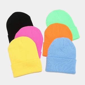 Chapeau en tricot jacquard acrylique uni de 70 g, version large pour homme et <span class=keywords><strong>femme</strong></span>, pull chaud, <span class=keywords><strong>bonnet</strong></span> de skateboard - Product Image 3