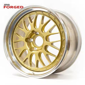 Cerchi <span class=keywords><strong>Japan</strong></span> <span class=keywords><strong>Racing</strong></span> a 2 Pezzi, Profilo Ribassato, 5x100 5x120, Cerchio 18x9.5 Oro Lucido Ghiacciato per Auto Sportive, Golf Car, Serie E-Class - Product Image 3