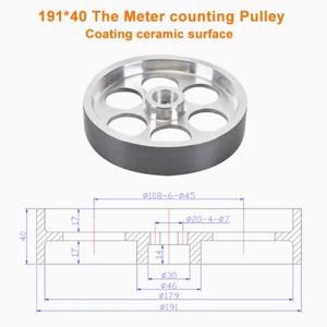 Polea de recuento de cerámica pulverizada 191*40 con cable de compresión, polea de plástico PU circular de 600 mm para máquina extrusora - Product Image 5