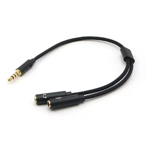 Adaptateur casque séparateur Y 3.5mm pour PC AUX Audio et micro haut-parleur <span class=keywords><strong>1</strong></span> prise <span class=keywords><strong>femelle</strong></span> et <span class=keywords><strong>2</strong></span> prises mâles pour ordinateur - Product Image 6