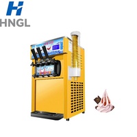 Automatische soft-serve ijsmachine uit China, drie smaken ijs voor desserts