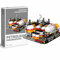 Set de Bloques de Construcción de Ingeniería Petrolera, 743 Piezas, Juguete de Construcción STEM, Kit de Modelo de Planta de Transporte y Almacenamiento, Ladrillos DIY, Regalo