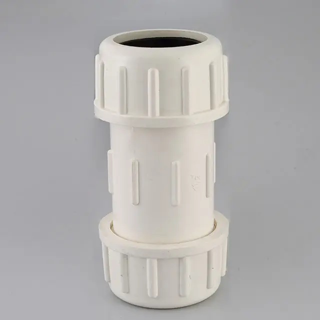 Plastic PVC 1/2"-4" Quick Coupling white plastic pvc quick flexible fitting pipe coupling
