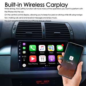 Autoradio sans fil CarPlay avec commande vocale IA 8 Go + 128 Go pour BMW 5 E39 E53 X5 1995-2006, navigation GPS, lecteur multimédia vidéo Android 13 - Product Image 4