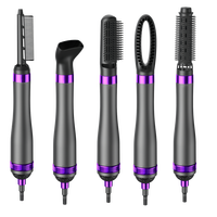 Sèche-cheveux à ions négatifs Styler 5 en 1 Rechargeable sèche-cheveux brosse Styler avec fixation de peigne