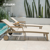 Chaise longue de luxe en aluminium pour hôtel, piscine, plage, salon de jardin, canapé d'extérieur, chaise longue moderne haut de gamme pour patio