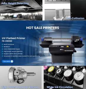 Profesyonel çin renk 6090 2400dpi i1600 fotoğraf kalitesi akrilik şişe telefon kılıfı PVC kart döner güvenlik kağıt UV yazıcı - Product Image 3