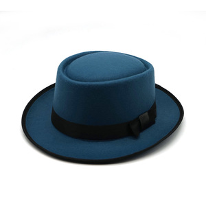 <span class=keywords><strong>Chapeau</strong></span> Fedora personnalisé tendance pour homme, style dôme, avec ruban, petit <span class=keywords><strong>chapeau</strong></span> <span class=keywords><strong>haut</strong></span> <span class=keywords><strong>de</strong></span> <span class=keywords><strong>forme</strong></span>, couleur unie, bord incurvé, ruban <span class=keywords><strong>noir</strong></span> - Product Image 2