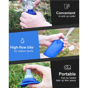 Bpa-miễn phí thể thao mềm nước <span class=keywords><strong>Flask</strong></span> TPU ráp có thể gập lại chai cho hydrat hóa cho chạy đi bộ đường dài leo núi Cắm Trại Đi Bộ Đường Dài - Product Image 6