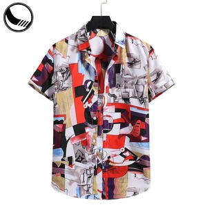 BETHERIVAL all'ingrosso Street poliestere colletto da uomo spogliato Polo <span class=keywords><strong>camicia</strong></span> da Golf primavera floreale magliette hawaiane - Product Image 2