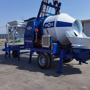 Pompe à béton mobile diesel de 40 m3/h avec centrale à béton, prix - Product Image 3