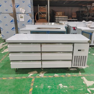 Réfrigérateur commercial sous le comptoir 1.5/1.8m réfrigérateur à 3/4/6/9 tiroirs à température unique en acier inoxydable pour cuisine <span class=keywords><strong>de</strong></span> restaurant - Product Image 1