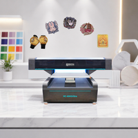 Impresora UV de Escritorio HC-6042, Mini Impresora UV de Cama Plana con Cámara de Posicionamiento Visual para Fundas de Teléfono, Llaveros y Pequeños Negocios