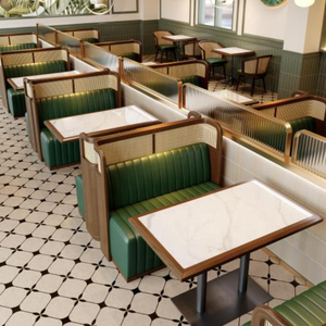 Juego de Sillas y Mesa de Comedor de Madera Moderna con Tapicería de Cuero para Cafetería, Restaurante o Banquetes, Superventas - Product Image 3