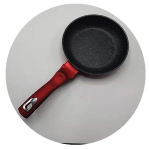 Padella antiaderente <span class=keywords><strong>in</strong></span> alluminio forgiato 3 pezzi <span class=keywords><strong>in</strong></span> alluminio verniciato metallo rosso con fondo a induzione e impugnatura Soft Touch - Product Image 5