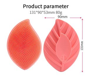 Leaf-Shaped Silicone Facial Cleansing Brush Manual Face <b>Scrubber</b> Exfoliating Pore Cleanser Portable Skin Care Tool - Product Image 2