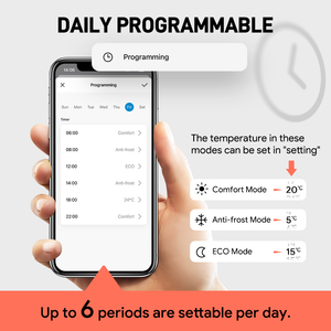 Vanne thermostatique intelligente pour <span class=keywords><strong>radiateur</strong></span> Beok TRV705 Tuya WiFi - Product Image 3