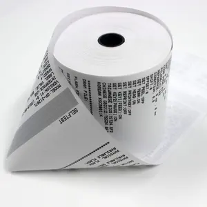 Fabricación DE FÁBRICA DE China, papel imprimible térmico barato de 57x50mm para papel de caja registradora, recibo de POS, rollo de papel térmico ATM