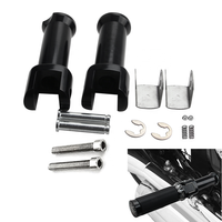 Nouveau kit de support de repose-pieds arrière pour moto, support de pédale pour passager en aluminium 6061-T6 anodisé noir et argenté