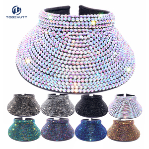 Offre Spéciale unisexe rose strass Bling diamant <span class=keywords><strong>pare</strong></span>-soleil chapeau pour les femmes - Product Image 2