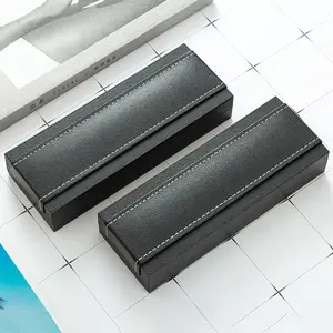 Wholesale Luxury PU leather Custom Logo Customized Rectangle Pen Packaging Gift Box
