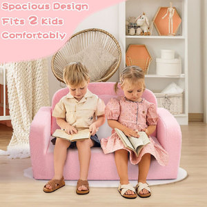 Children's Folding <b>Sofa</b> Bed With Removable Washable Cover Convertible Foam Seat For <b>Kids</b> Square Design - Product Image 1