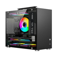 Caja de PC Mini Wanmisle Fox H7, Carcasa de Escritorio Portátil MATX Blanca con Ventana Lateral, DIY, ITX Vertical, Puertos USB 3.0 Frontales, en Stock