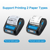 Printer Mini Portabel 2-in-1 Dual untuk Struk & Label USB untuk Printer Stiker Waybill Thermal 80mm Tersedia Garansi 2 Tahun