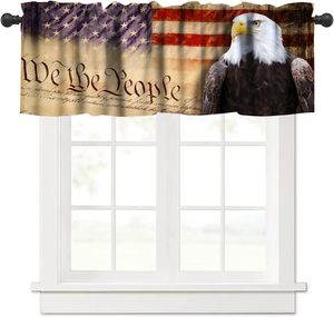 <span class=keywords><strong>Tende</strong></span> Decorative Retrò con Bandiera USA, Decorazioni Patriottiche Americane 'We The People' con Aquila Calva, Trattamenti <span class=keywords><strong>per</strong></span> Finestre in Stile Vintage - Product Image 1