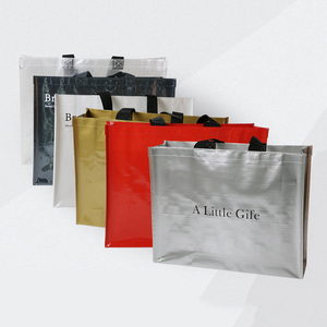 Durable Custom Logo Design Reusable Laminated Shopping Bag Promotional PP Woven Tote Bag