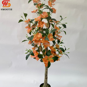 SMOOTH - Nueva Llegada, Árbol de Flores Artificiales de Color Naranja en Maceta, Decoración Floral para Bodas y Eventos, Centro de Mesa para Bodas - Product Image 2