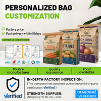 Sac en papier kraft recyclable, biodégradable, respectueux de l'environnement, certifié ISO/SGS/RoHS, thermoscellable, fond carré, plat