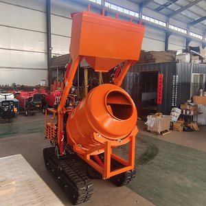 Mini Bétonnière Compacte sur Chenilles 1100L, Bétonnière Portative sur Chenilles avec <span class=keywords><strong>Pelle</strong></span> Autochargeuse pour Chantier de Construction - Product Image 2