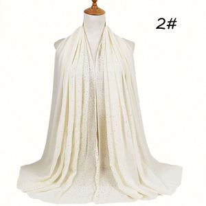 Hijab en toile de mousseline de couleur unie pour femmes, respirant, quatre saisons - Product Image 3