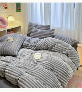 Luxe Fleece Nerts Koningin Dekbed Set Superzacht Warm Pluizig Beddengoed Fuzzy Zware Bedset Voor De Winter Met <span class=keywords><strong>2</strong></span> Kussenslopen - Product Image 2