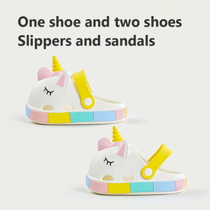 Zuecos de Mario Para Niños y Niñas, zapatillas impermeables de verano Unisex, antideslizantes, con dibujos de unicornios, para la <span class=keywords><strong>playa</strong></span>, venta al por mayor - Product Image 4