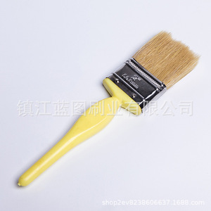 Pinceau plat à poils de porc mélangés, manche en plastique, 12-20 mm, pour peinture et nettoyage - Product Image 5