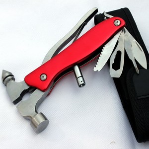 Martillo de emergencia con luz, herramienta de seguridad para automóvil de aleación de aluminio roja para escape y rescate - Product Image 5