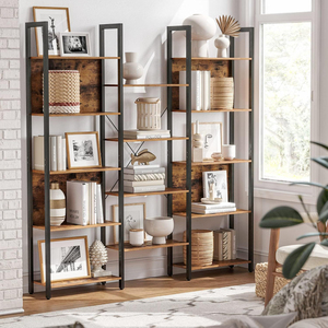 Estantería Abierta Industrial Moderna, Estante de Exhibición Multicapa para Sala de Estar, Dormitorio, Oficina, Decoración de Plantas, Organizador de Libros - Product Image 2