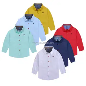 2024 Fashion Baby Boy Shirts Long Sleeve Cotton Linen White Shirt Casual Kids Blouses Tops