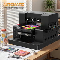 Impresora UV Plana A3 con Agitación Automática de Tinta Blanca, Cabezal L805, Plataforma de Vacío, Soporte para Botellas, Precisión CMYK de 1440dpi, para Carcasas de Teléfono y Acrílico