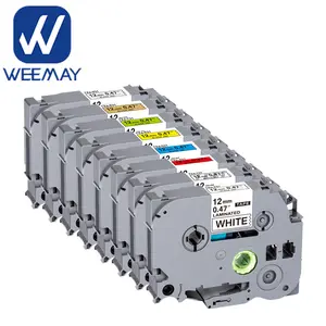 Weemey兼容兄弟标签制造商磁带12毫米0.47英寸TZ磁带盒