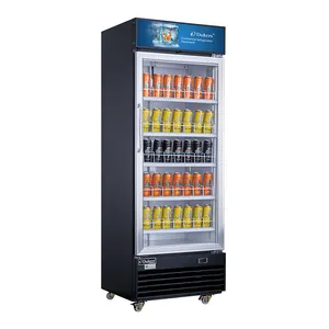酒店展示饮料立式冰箱跟单机商用玻璃门饮料跟单机冰箱冷却器