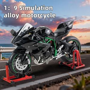 MILI Moto Kawasaki Ninja <span class=keywords><strong>H2R</strong></span> miniature à l'échelle 1:9 en métal haute technologie, jouet amusant avec clé, fonction de pulvérisation électrique, nouveauté - Product Image 2