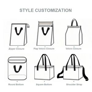 Custom Disposable Aluminum Foil Non Woven Portable Cooler Takeaway Tote Cold&Hot Drink Food Delivery Thermal Insulated Lunch Bag - Product Image 4