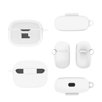 Étui de protection complet en silicone souple pour boîte de charge d'écouteurs, housse pour écouteurs JBL Vibe Beam sans fil avec mousqueton