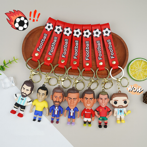 Toptan Dünya Kupası Maskot Anahtarlık Futbol Yıldızı Oyuncu Figürü Kolye Pençe Makinesi Hediyesi Salah Neymar Futbol Taraftarı Anahtarlığı - Product Image 5