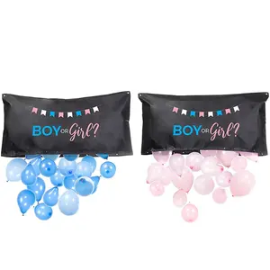 He or She Balloon Drop Bag Welcome Baby Shower Party Supplies Boy or Girl Gender Reveal What Will It Be Balloon Drop Bag