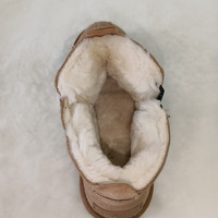 Bottes de neige doublées de fourrure de mouton, classiques, chaudes, en cuir véritable, pour femmes, tendance